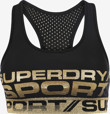 Bustier Soutien-gorge de sport Superdry en noir : devant