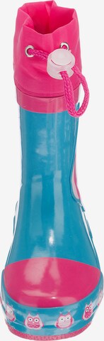 PLAYSHOES Rubber Boots 'Eule' in Blue