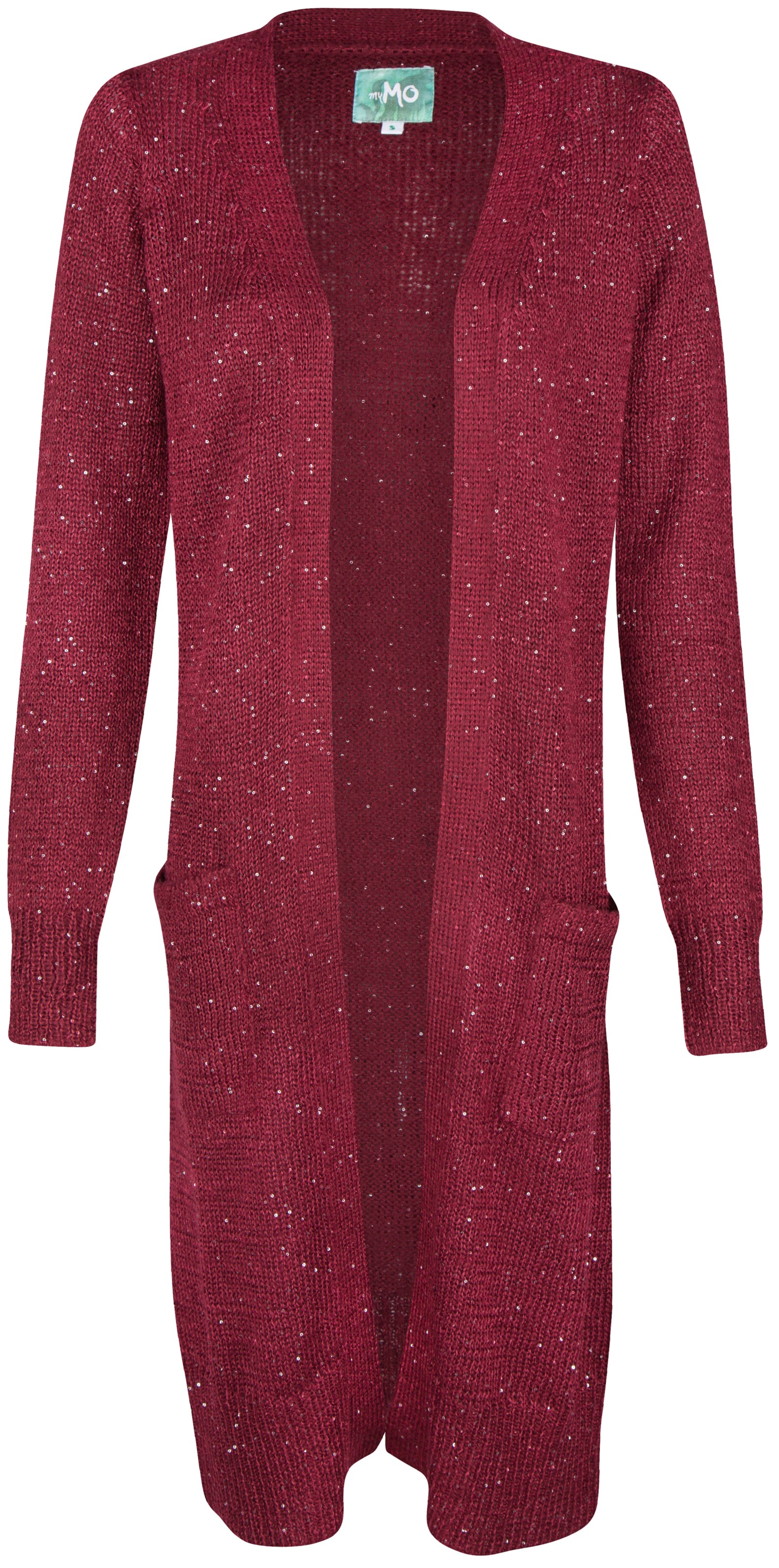 MYMO - Gebreid vest in de kleur Rood