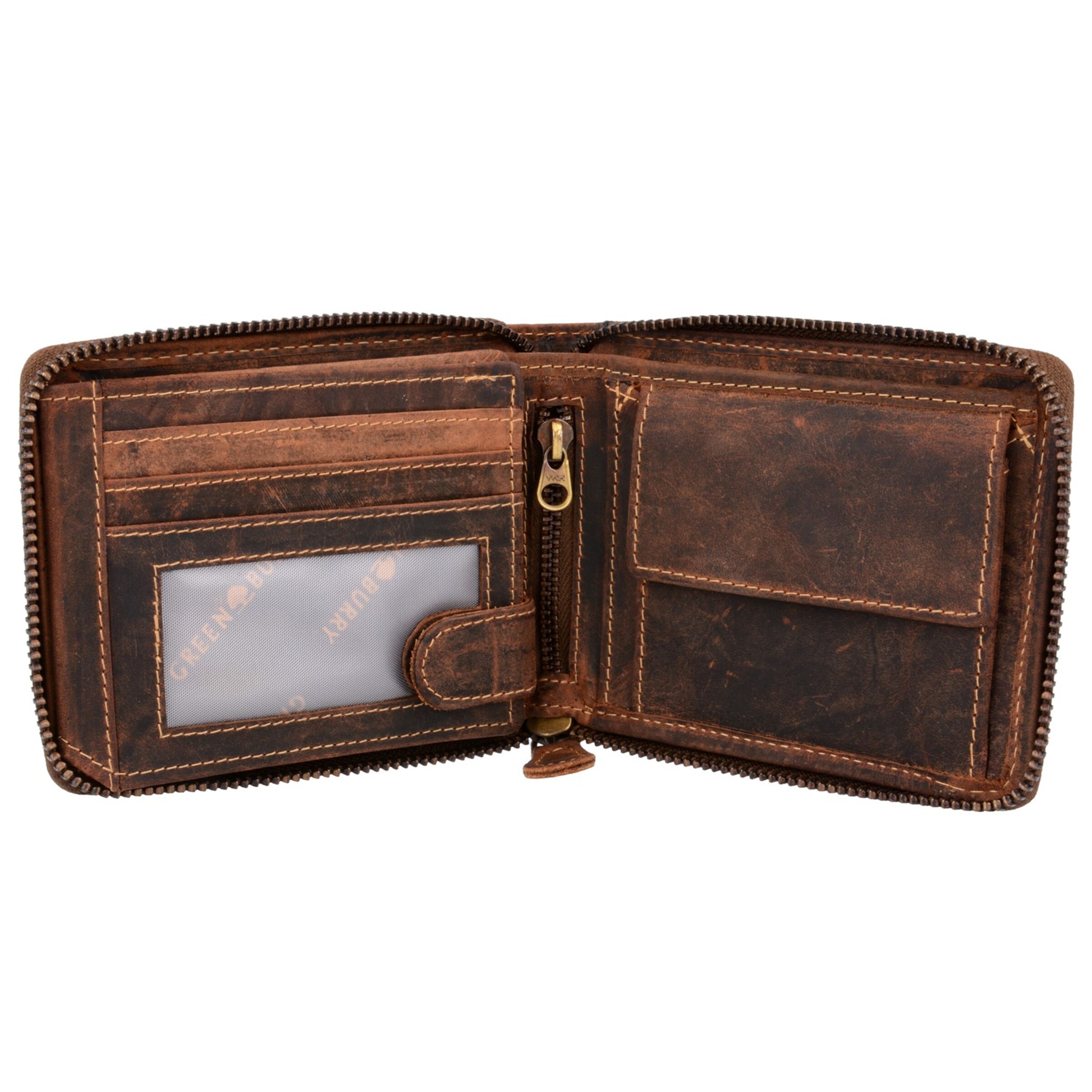 GREENBURRY Portemonnee in Bruin