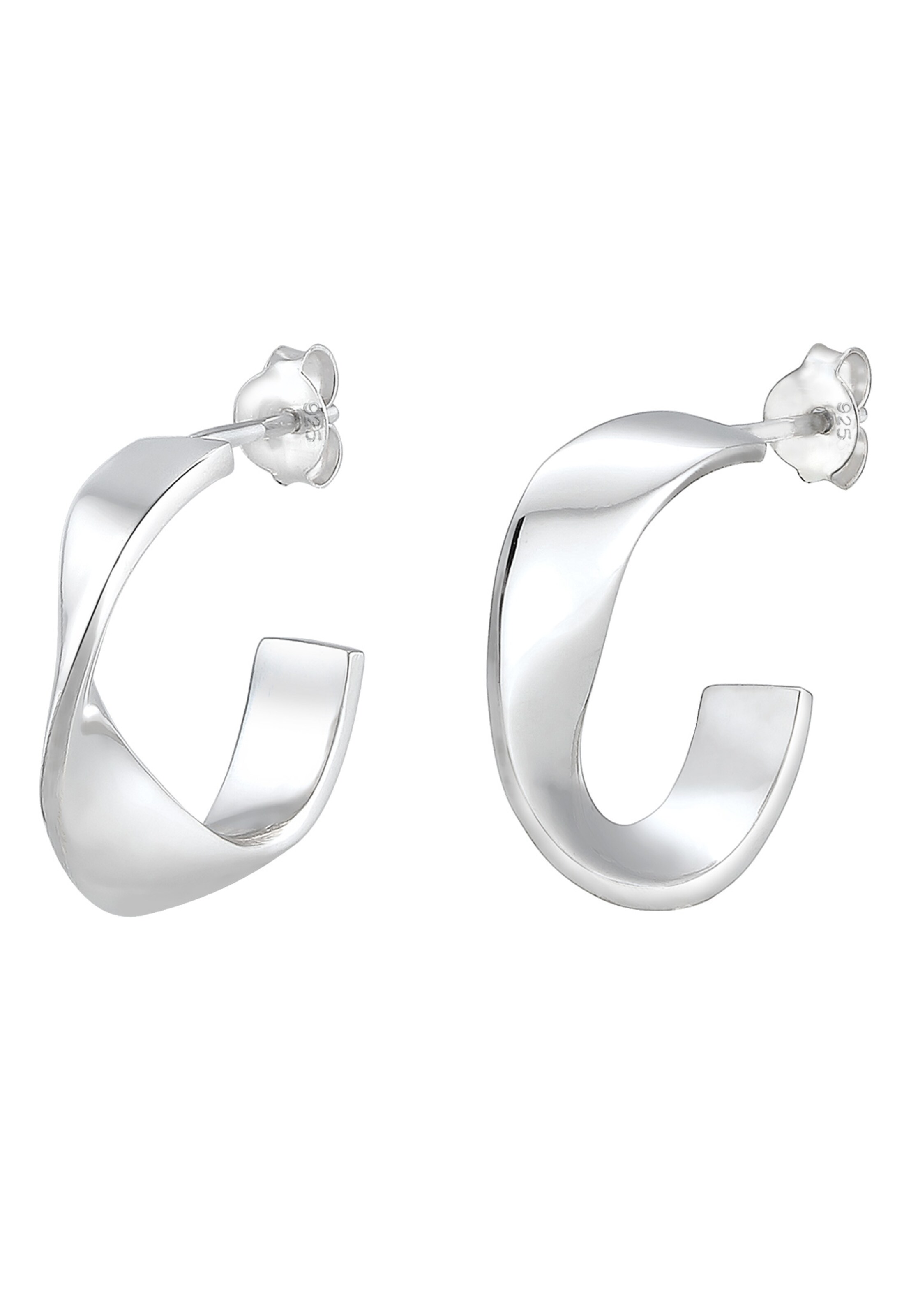 ELLI Ohrringe 'Creole' in Silber: Vorderseite