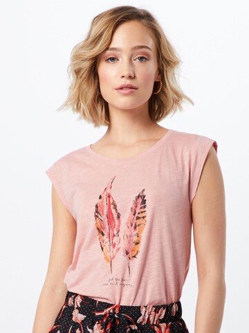 ONLY - Camiseta 'Bone' en rosa: frente