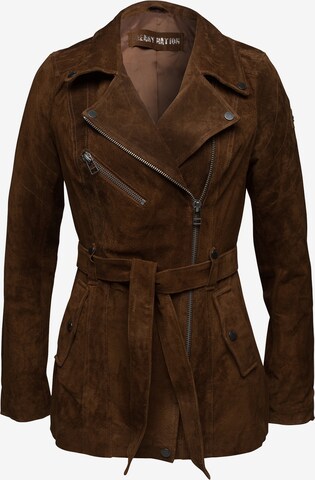 FREAKY NATION Between-Season Jacket 'Modern Times' in Brown: front