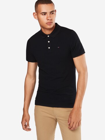 Tommy Jeans Poloshirt in Schwarz: Vorderseite