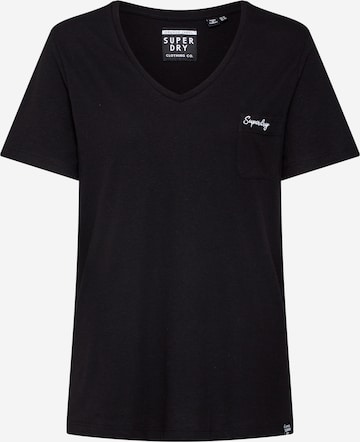 Tricou 'Essential' de la Superdry pe negru: față