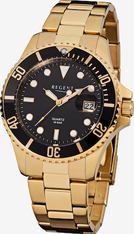 REGENT Analog Watch in Gold: front