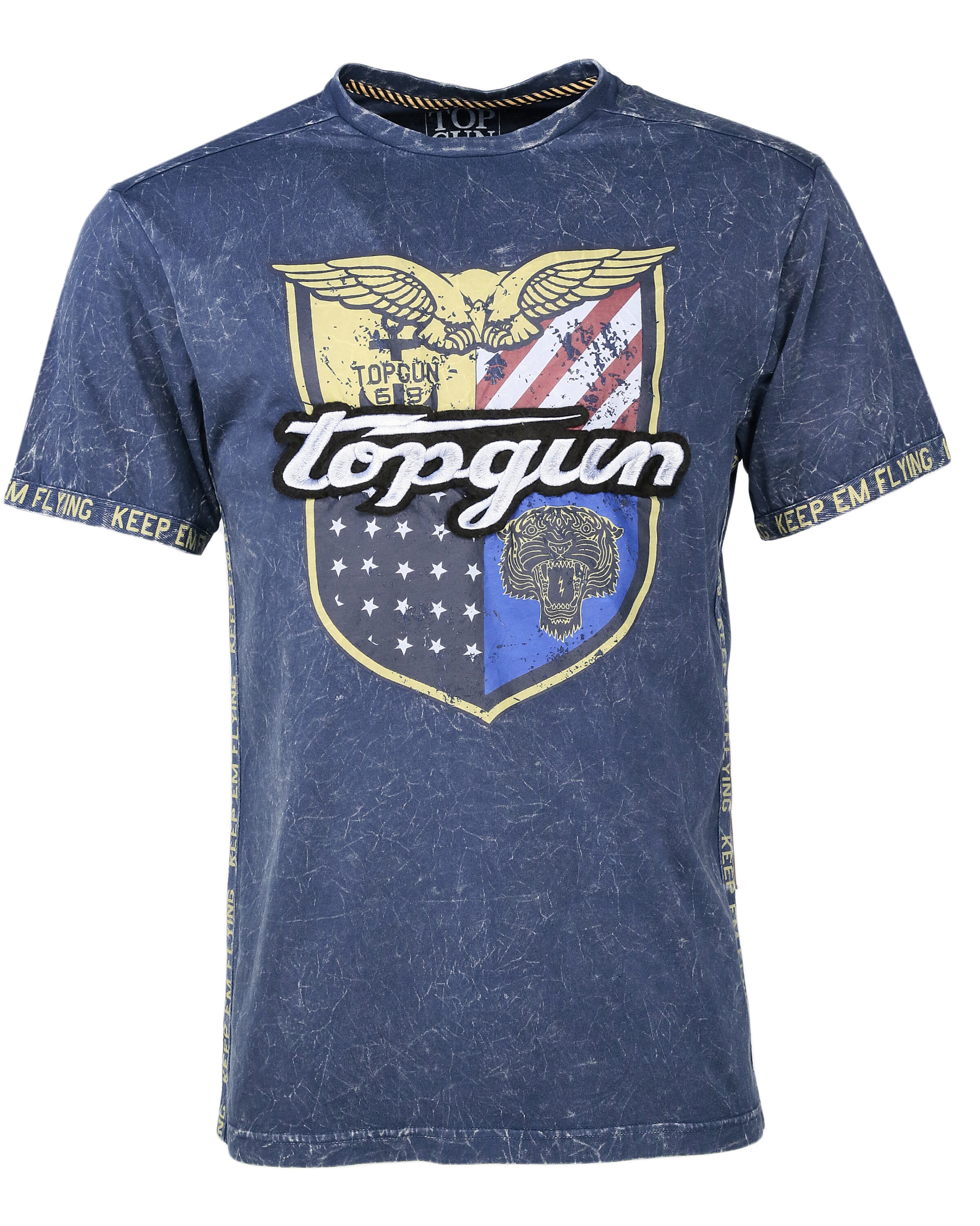 TOP GUN Shirt ' Insignia ' in Blue: front