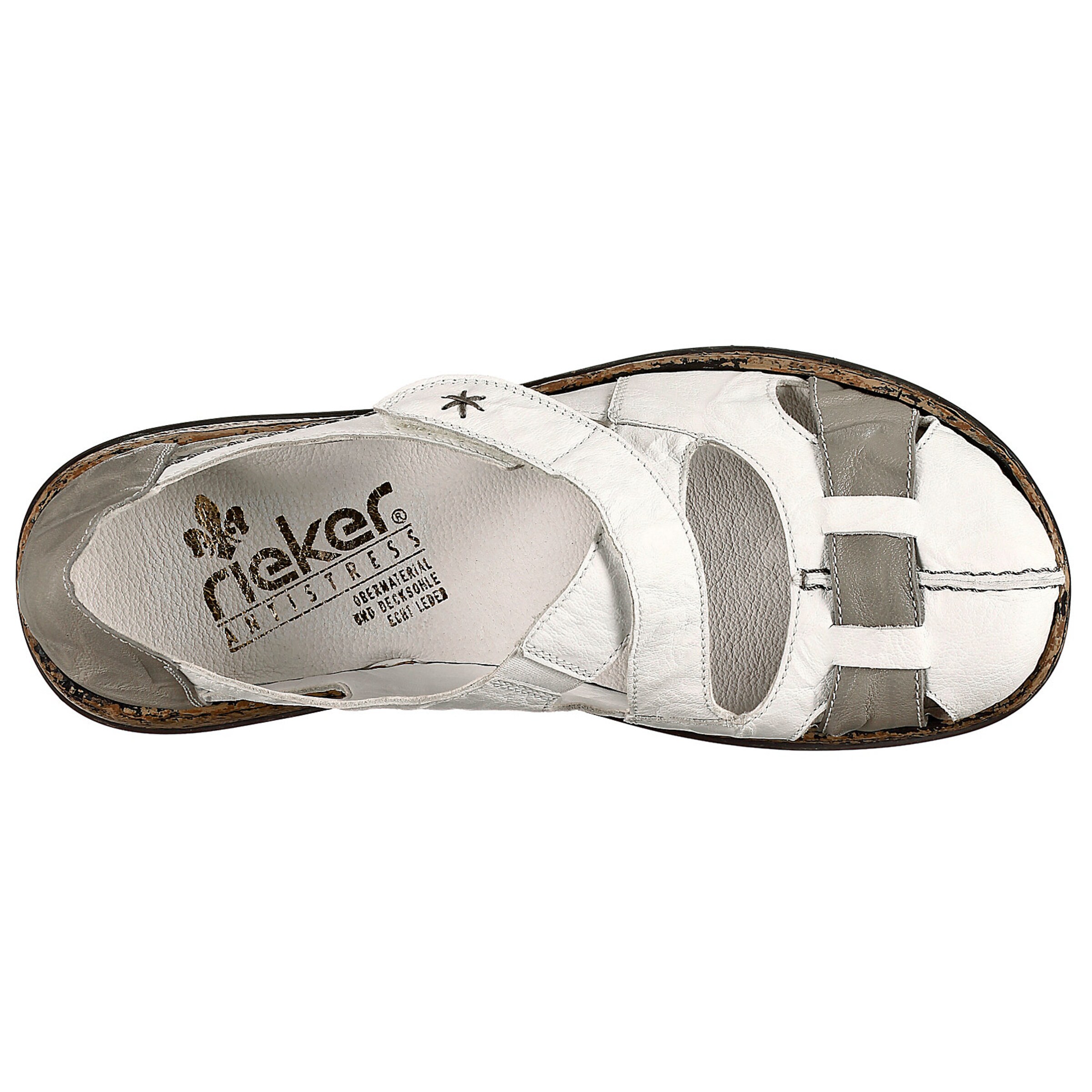 Rieker Ballet Flats with Strap '46367' in White