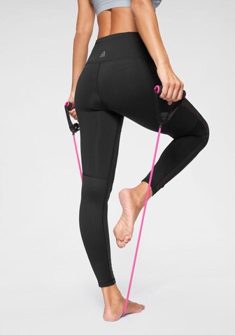 Reebok Skinny Funktionstights in Schwarz