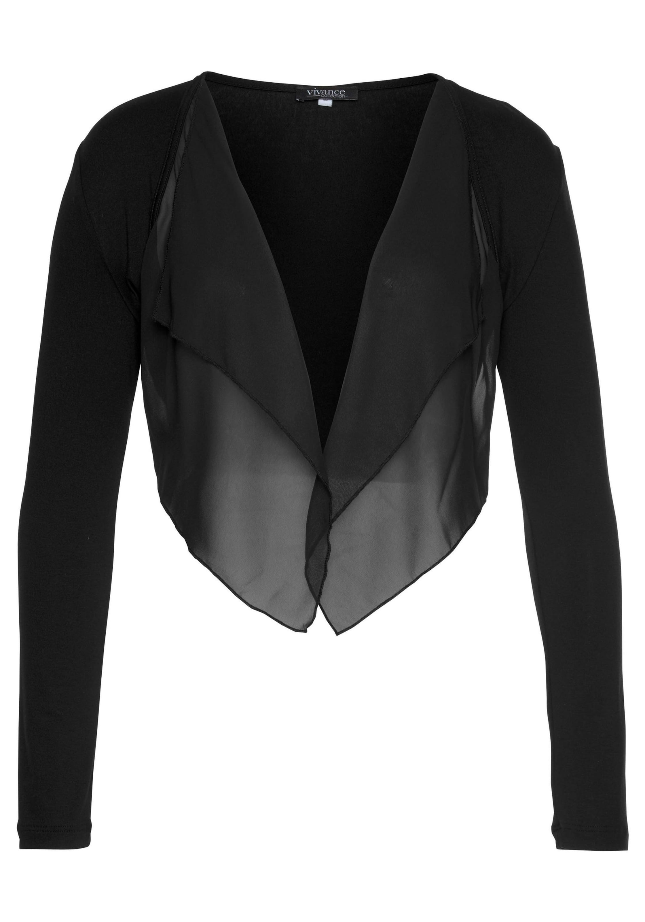 VIVANCE Bolero in Schwarz: Vorderseite