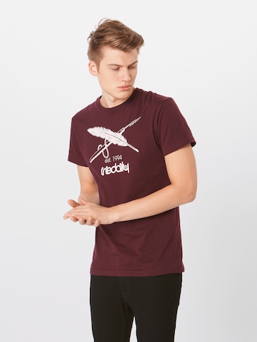 Maglietta 'Harpoon Flag' di Iriedaily in rosso: frontale