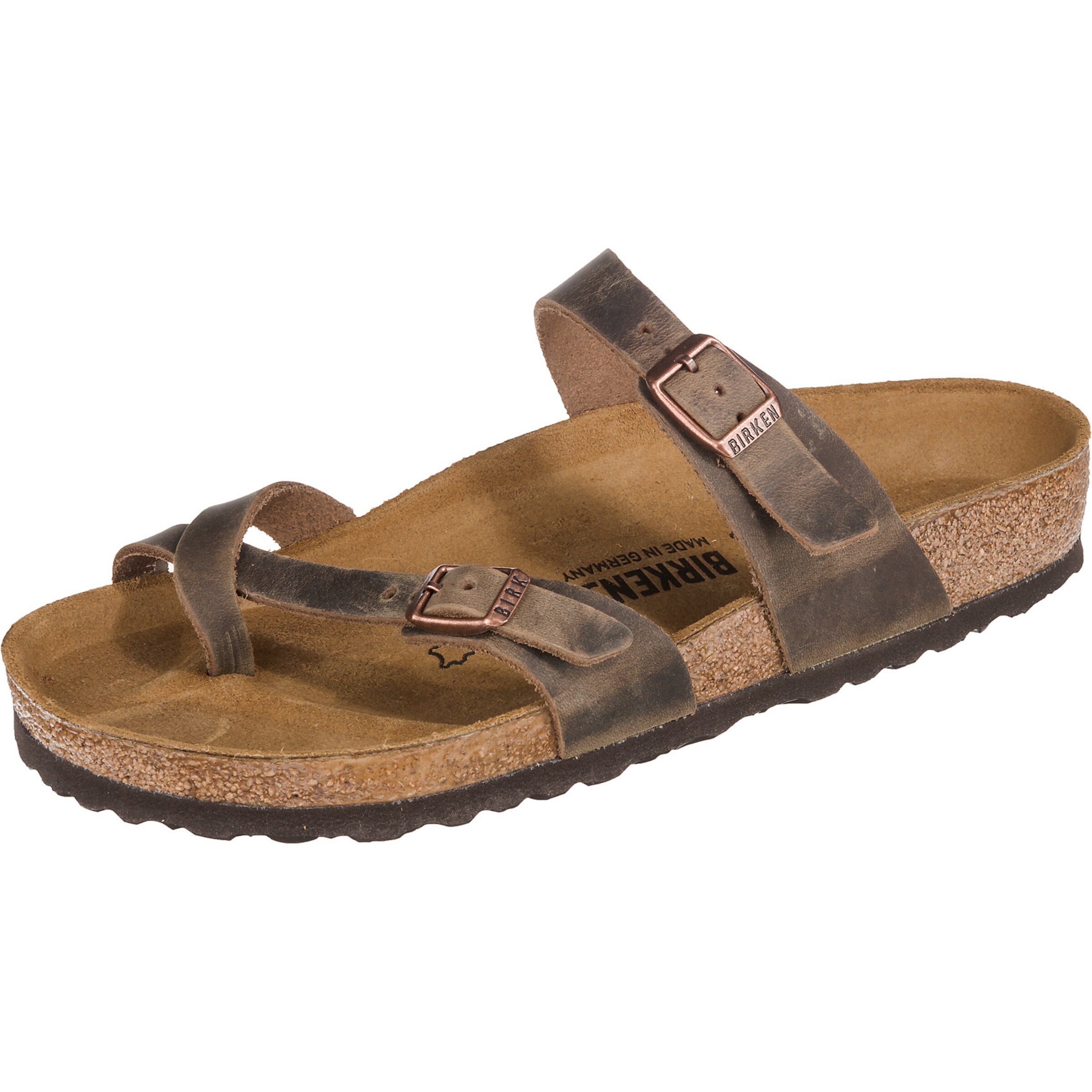 BIRKENSTOCK - Chinelos de dedo &#x27;Mayari&#x27; em castanho: frente