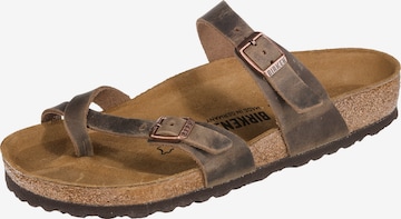 BIRKENSTOCK T-bar sandals 'Mayari' in Brown: front