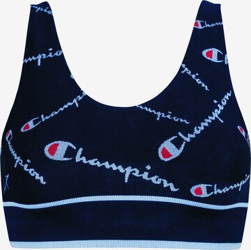 Champion Authentic Athletic Apparel Bralette Sports Bra 'Seamless' in Blue: front