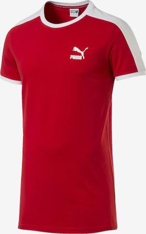 PUMA T-Shirt 'Iconic T7' in Rot: predná strana