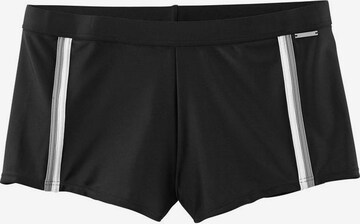 CHIEMSEE Athletic Swim Trunks in Black: front