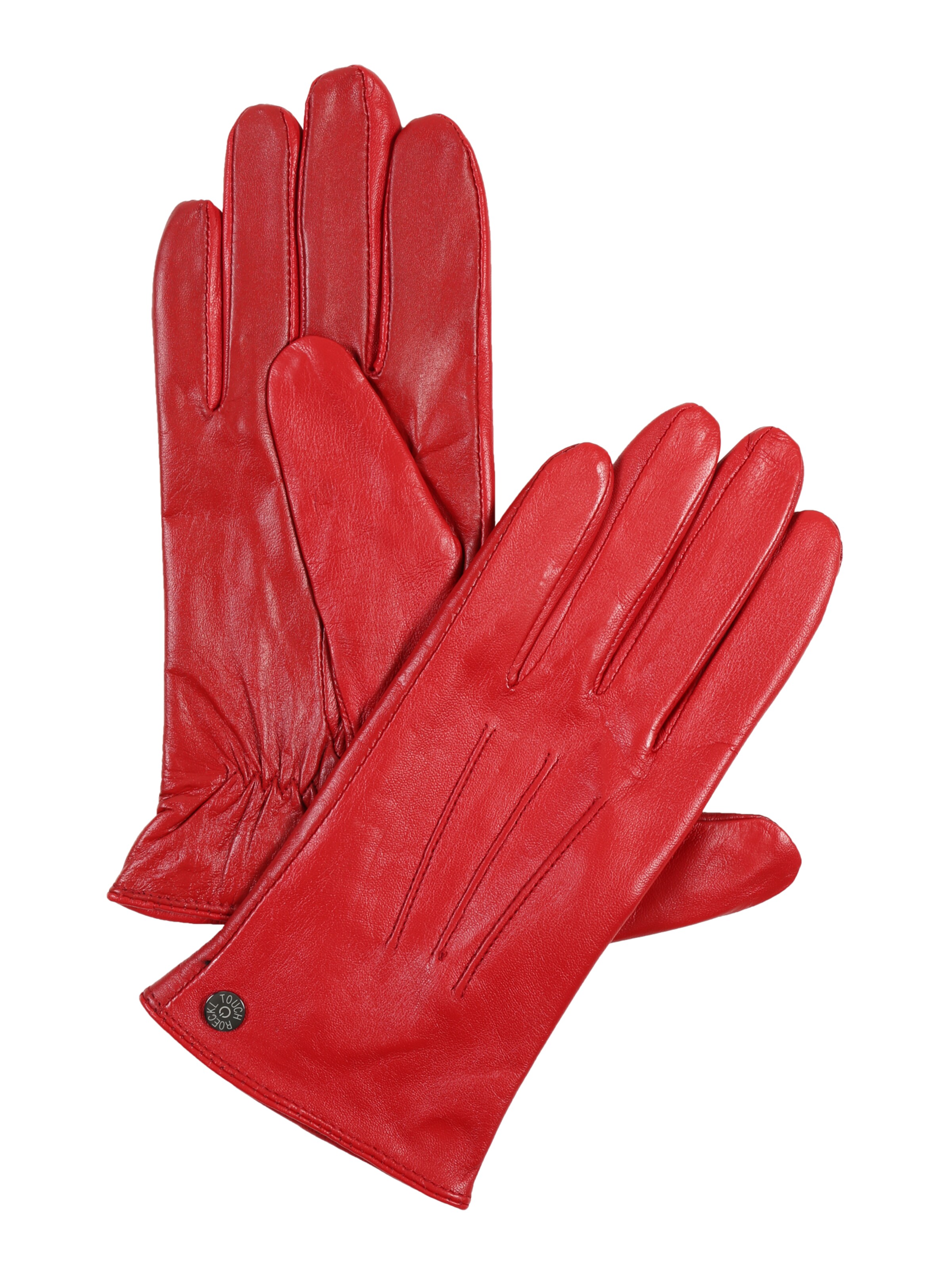 ROECKL - Vingerhandschoenen 'Smart Classic Nappa' in de kleur Rood