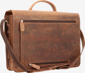 Plevier Document Bag 'Retro Darwin' in Brown