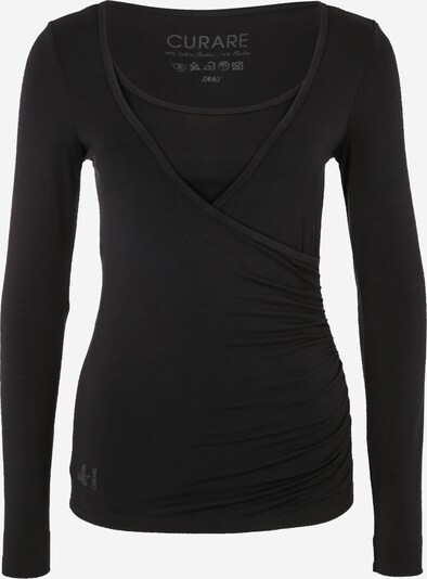 CURARE Yogawear Funkcionalna majica 'Flow' | črna barva, Prikaz izdelka