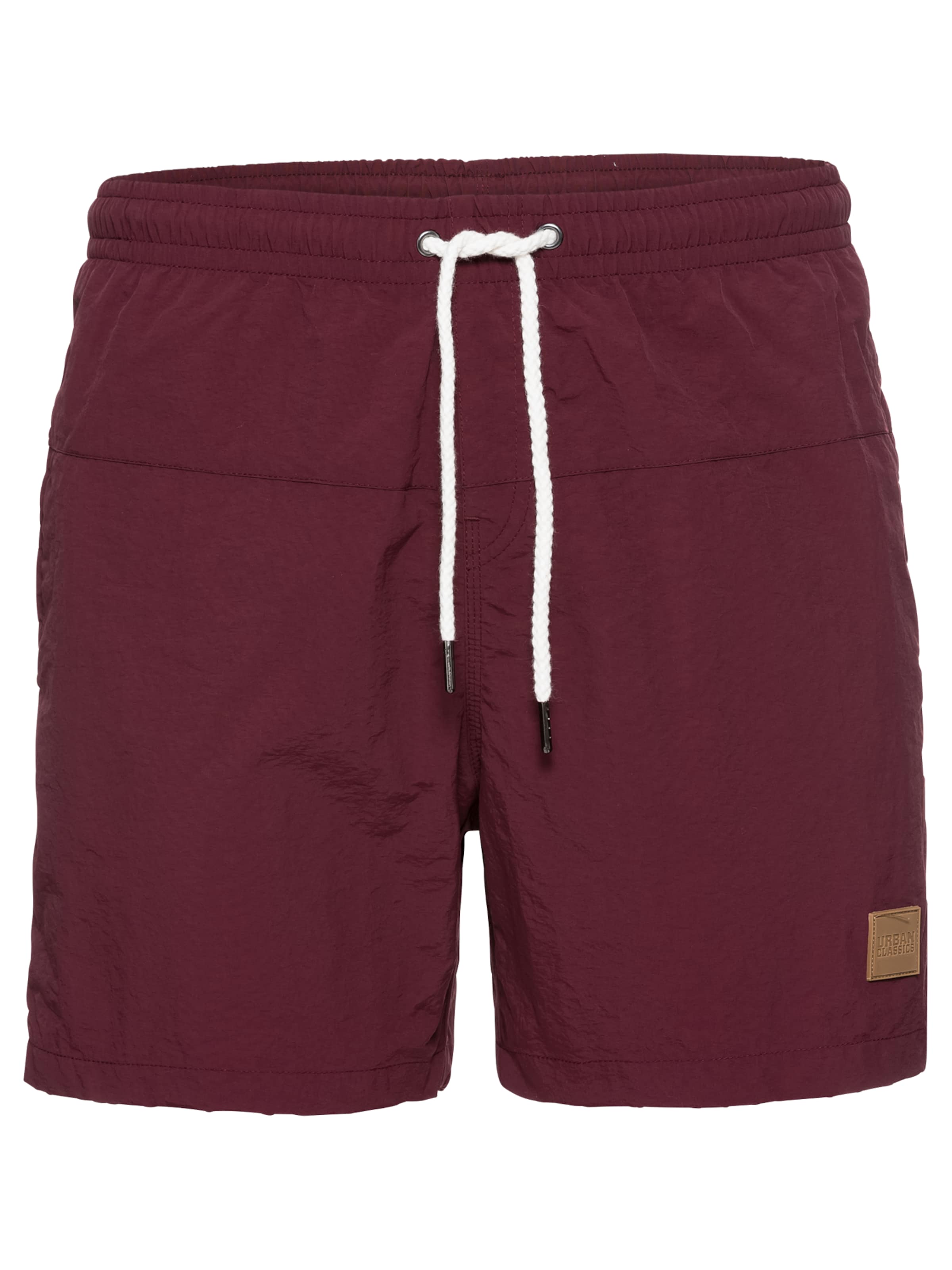 Urban Classics Plavecké šortky – červená: přední strana