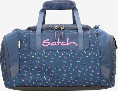 Satch Sporttasche in taubenblau / neongrün / hellpink / weiß, Produktansicht