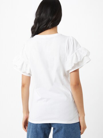 T-shirt 'BRODERIE' River Island en blanc