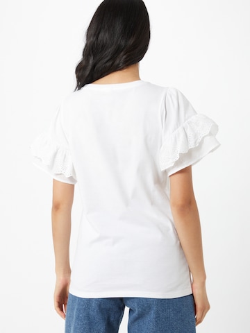 River Island - Camiseta 'BRODERIE' en blanco