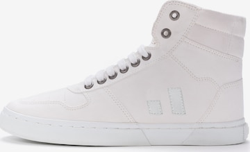 Ethletic High-Top Sneakers in White: front
