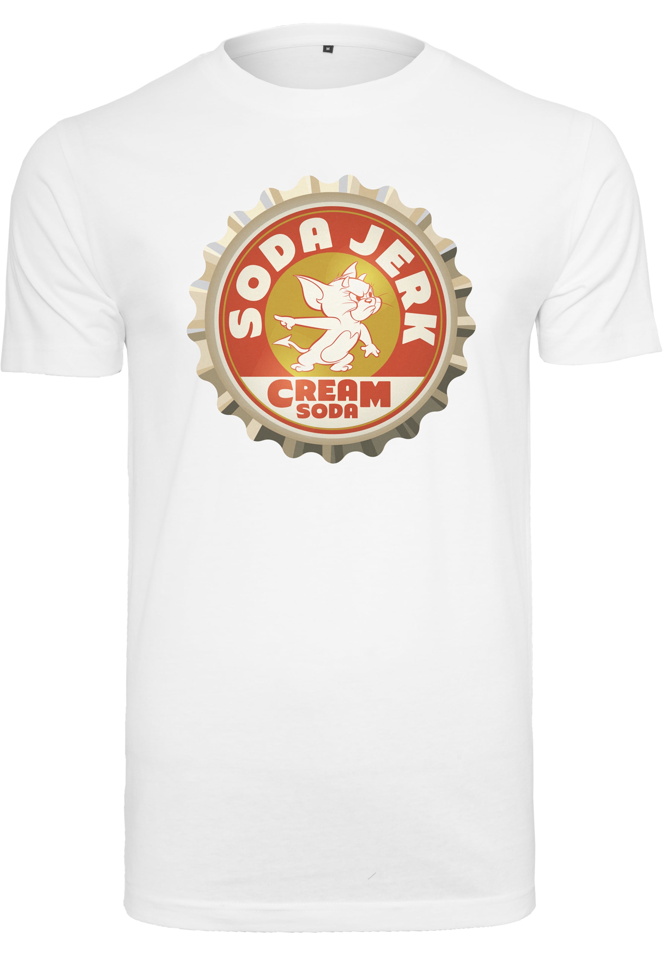 Männer Große Größen Mister Tee T-Shirt 'Tom & Jerry Soda' in Weiß - PB39338