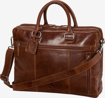 LEONHARD HEYDEN Document Bag 'Cambridge 5261' in Brown