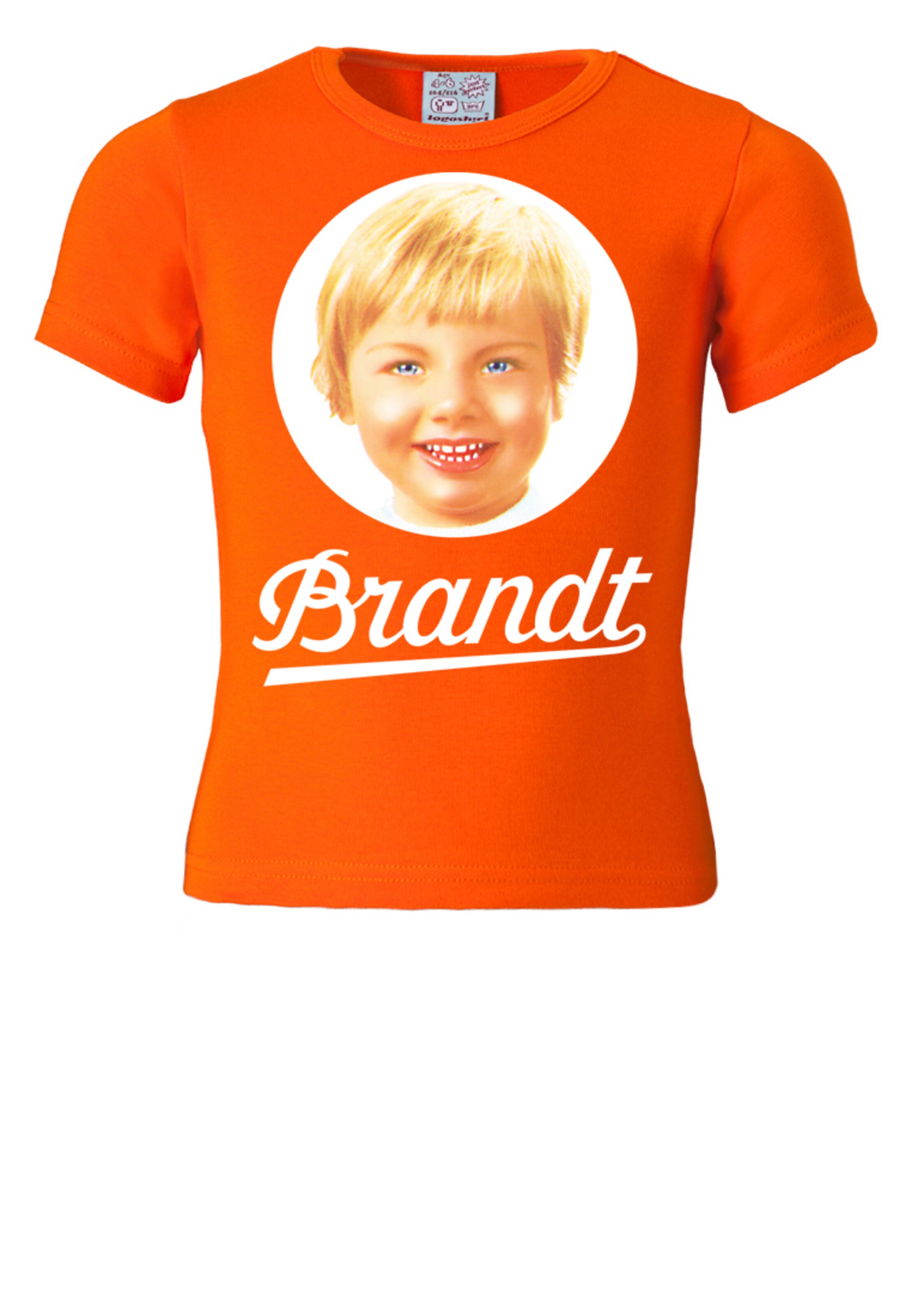 LOGOSHIRT T-Shirt 'Brandt Zwieback' in Orange: Vorderseite