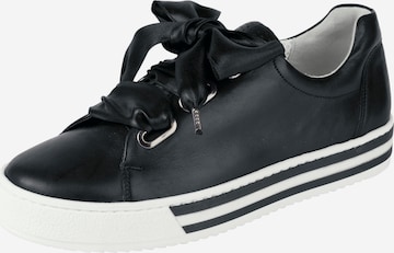 GABORSportske cipele na vezanje - crna boja: prednji dio