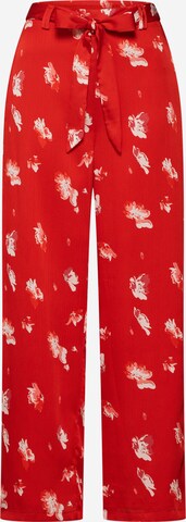 ONLY Wide leg Broek in Rood: voorkant