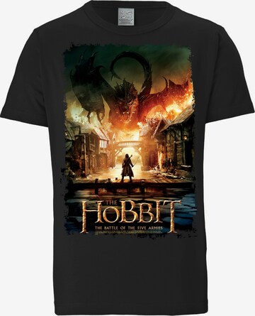 LOGOSHIRT Shirt 'Der Hobbit: Die Schlacht der Fünf Heere' in Zwart: voorkant