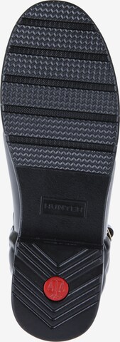 HUNTER Gummistiefelette 'REFINED GLOSS QUILT CHELSEA' in Schwarz