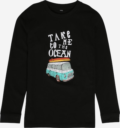 Mister Tee Kids Shirt 'Take Me To The Ocean' in aqua / gelb / dunkelorange / schwarz / weiß, Produktansicht