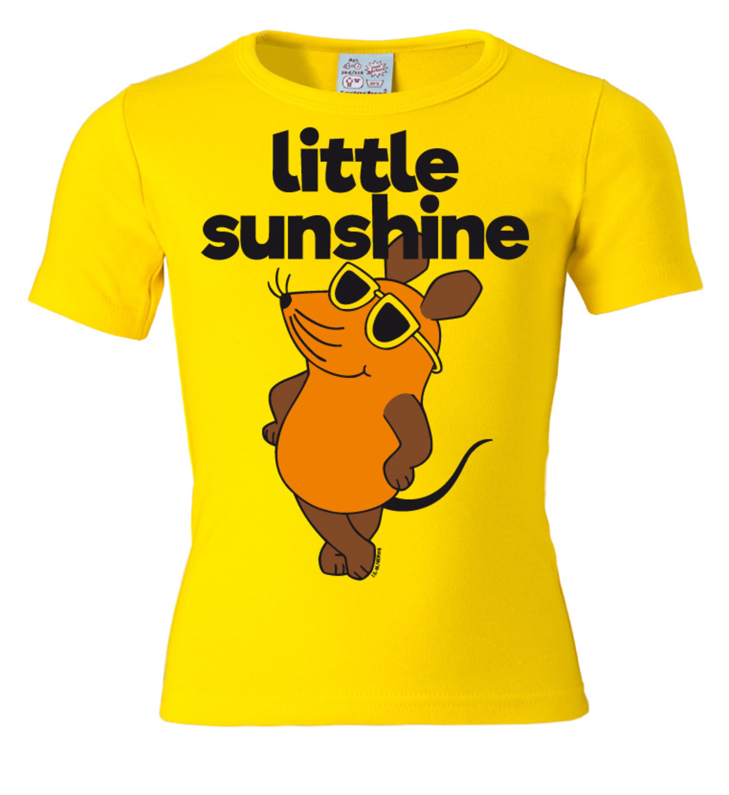 LOGOSHIRT Shirt 'Maus - Little Sunshine' in Yellow: front