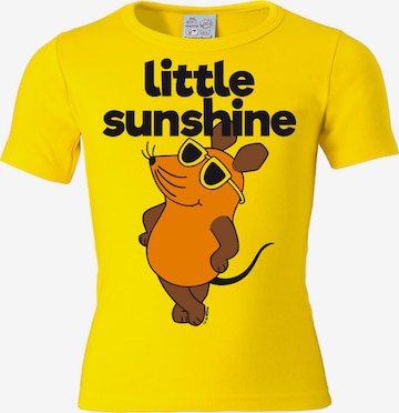 LOGOSHIRT Shirt 'Maus - Little Sunshine' in Yellow: front