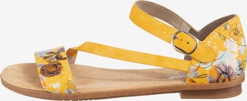 Rieker Strap Sandals in Yellow