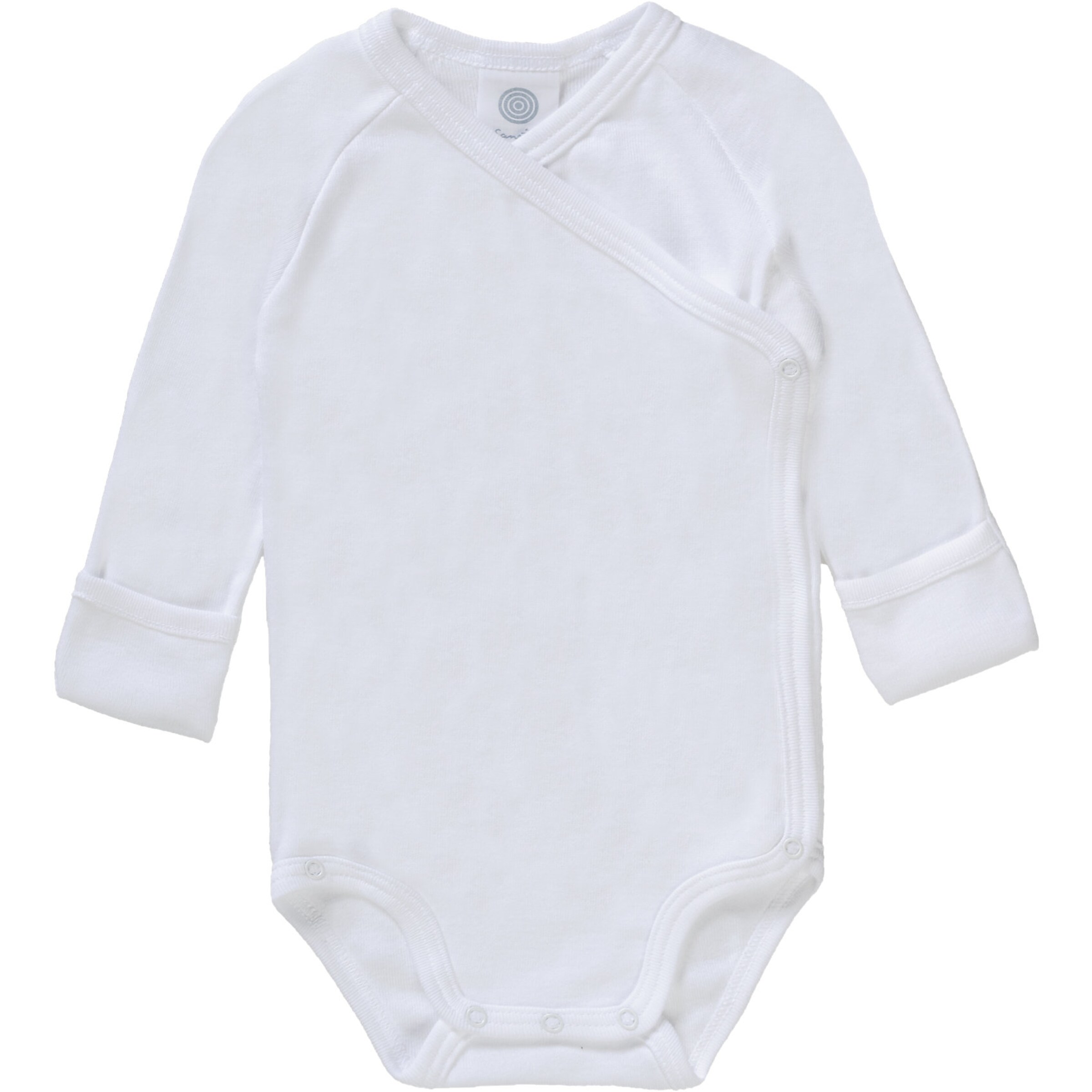 Tutina / body per bambino di Sanetta in bianco: frontale