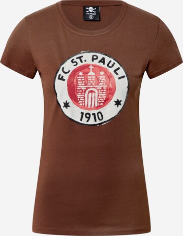 Maglietta di FC St. Pauli in marrone: frontale