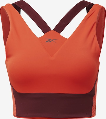 Reebok Bustier Športni nederček | rdeča barva