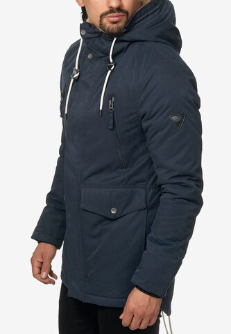 INDICODE JEANS Winterparka 'Loaf ' in Blauw