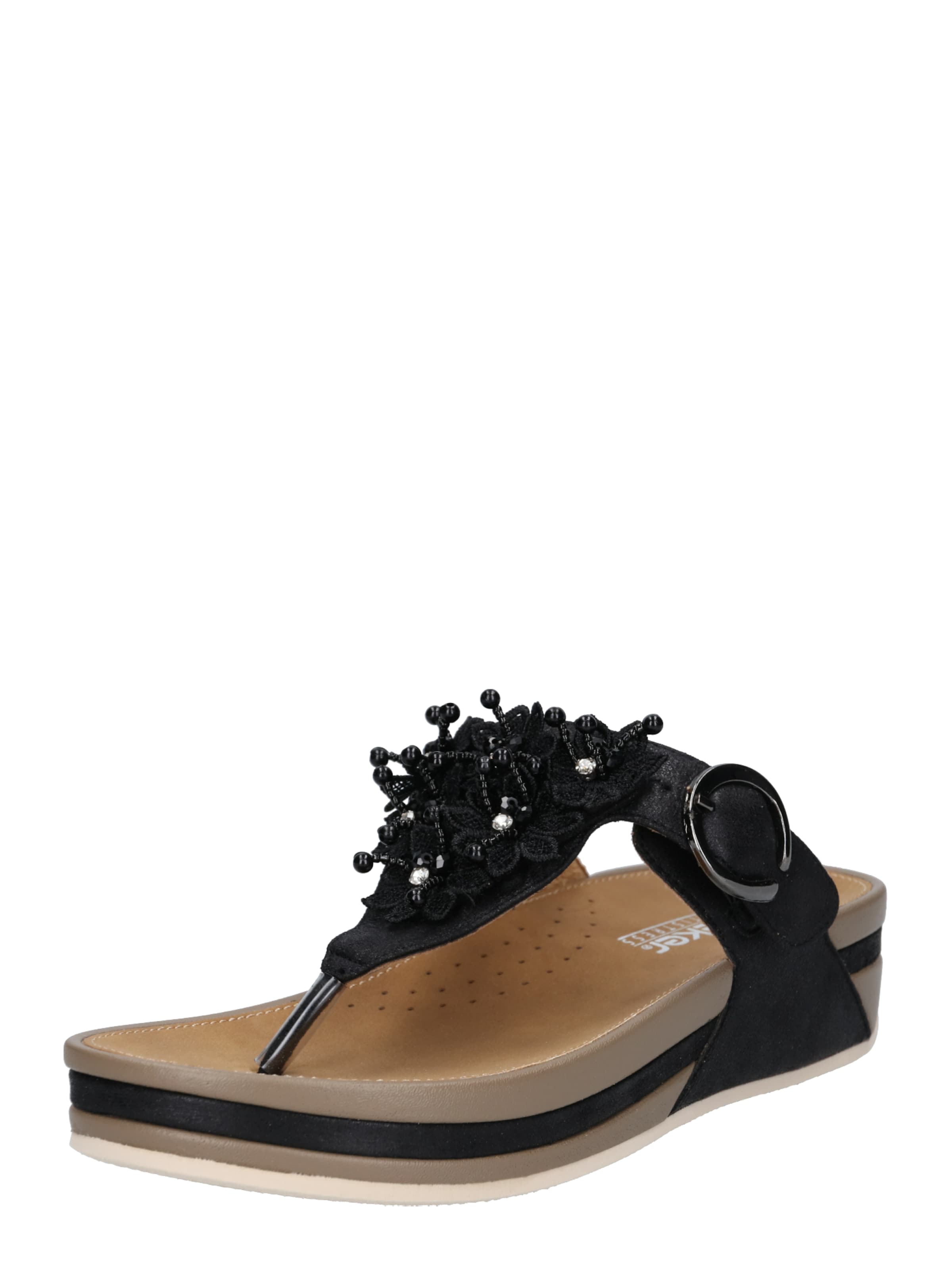 RIEKER - Teenslipper in de kleur Zwart