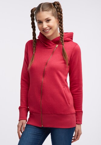 MYMO Zip-Up Hoodie in Red: front