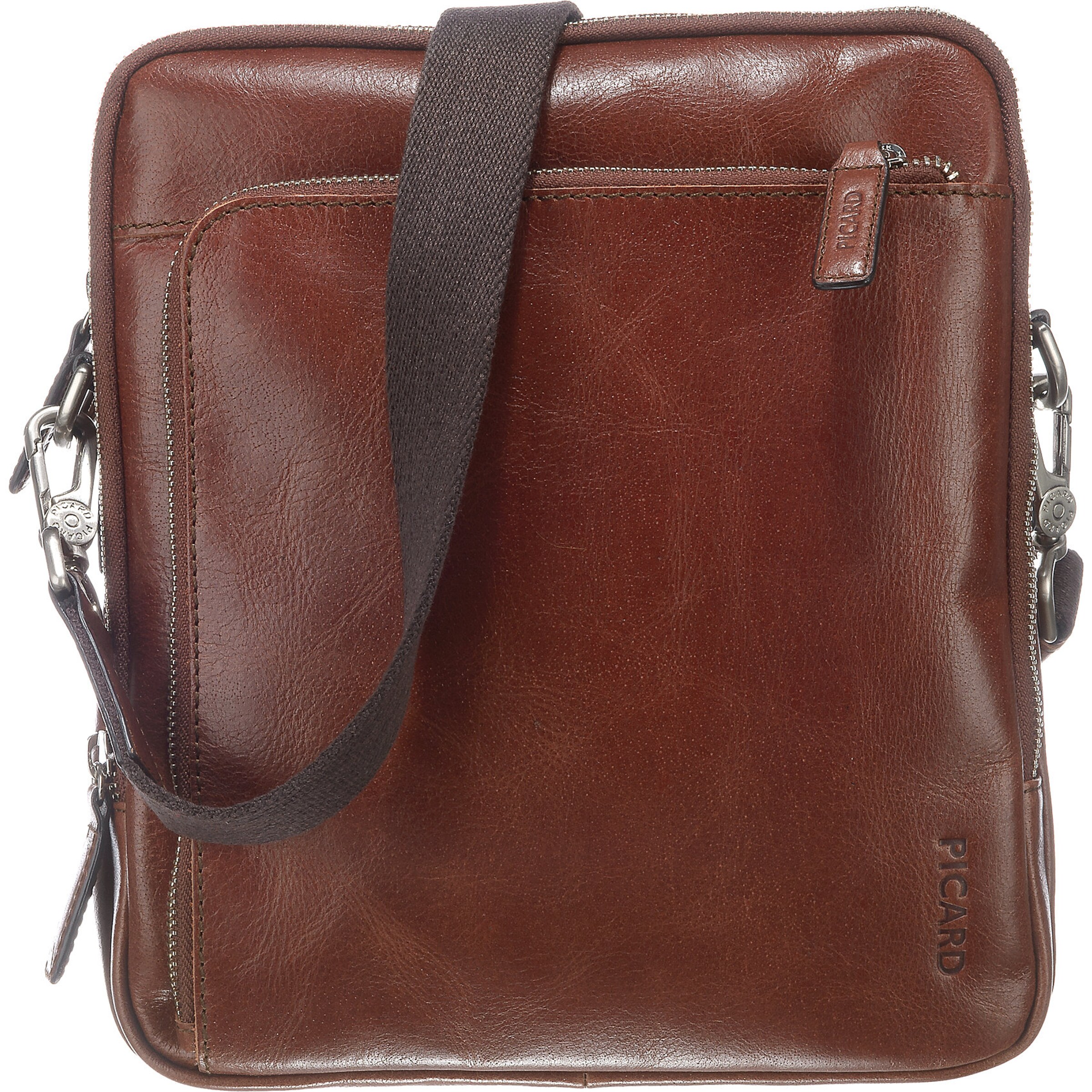 Picard Schoudertas 'Buddy' in Bruin: voorkant