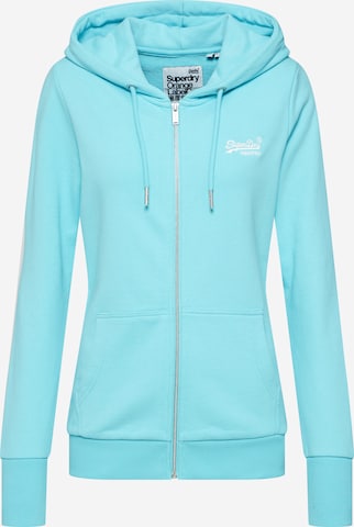 Superdry Mikina – modrá: přední strana