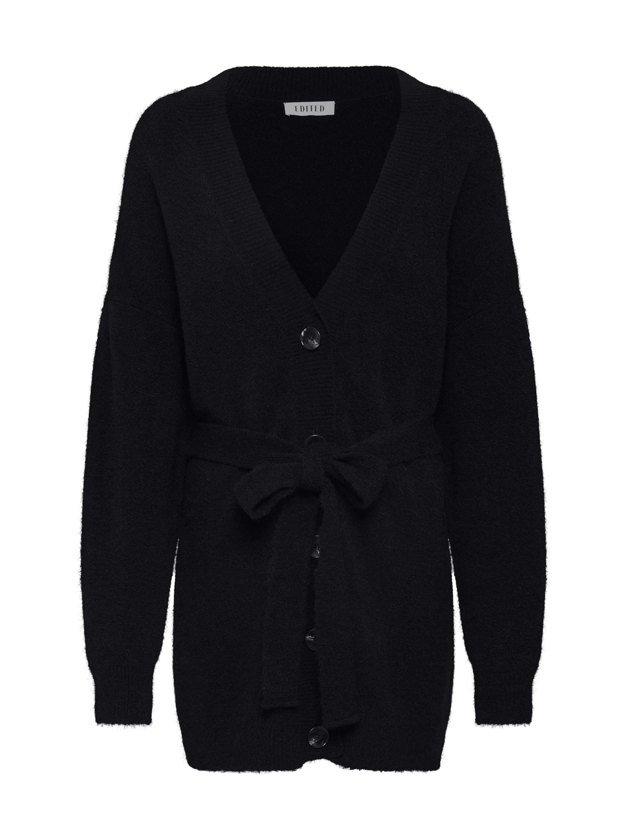 EDITED - Gebreid vest 'Kimora' in de kleur Zwart