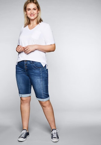 SHEEGO Slimfit Jeansy w kolorze niebieski