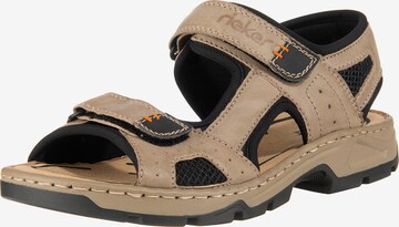 Rieker Hiking Sandals in Grey: front